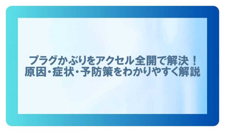 プラグかぶり アクセル全開